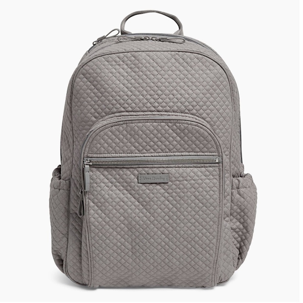 Vera Bradley Iconic Campus Backpack Grey